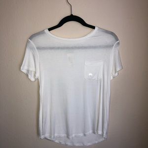 White soft crew t shirt Aeropostale